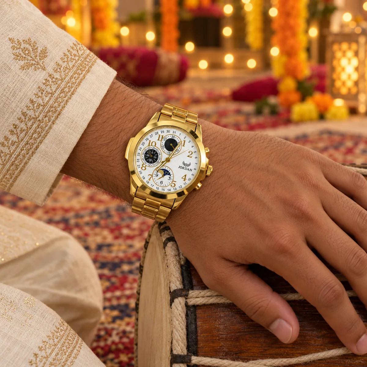 Gold Celestial White, wrist