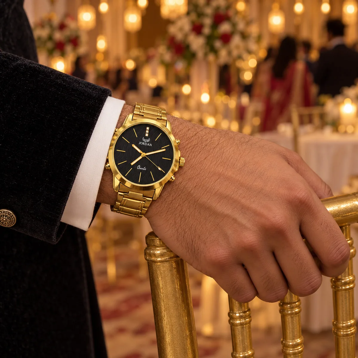 Gold Weave Black, wrist