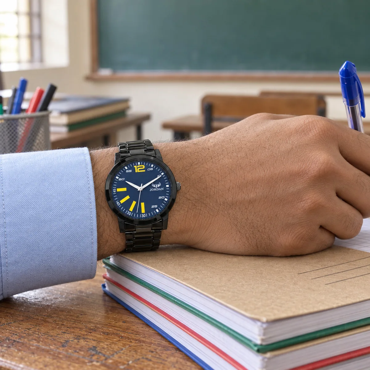 Stealth Track Blue, wrist