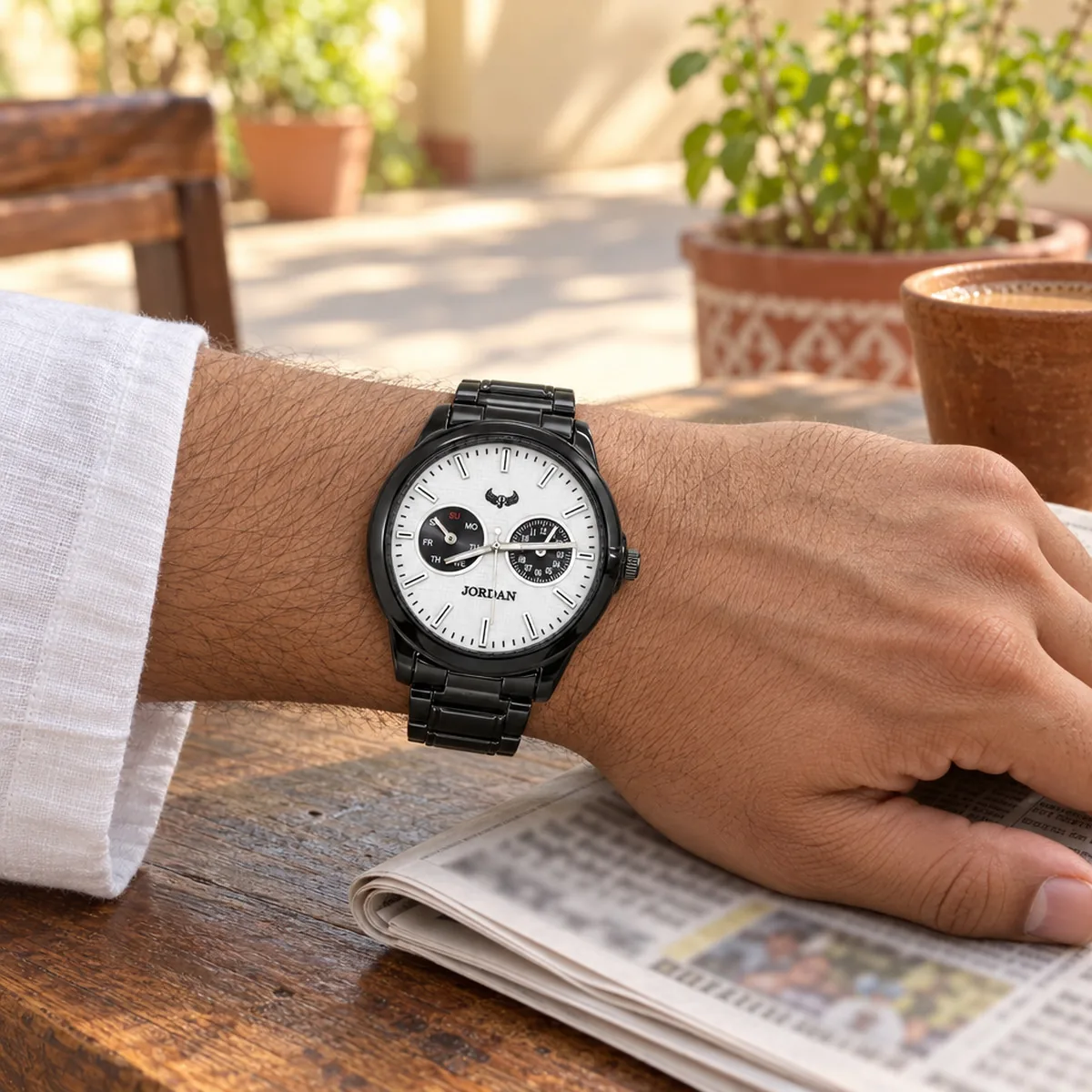 Stealth Day White, wrist