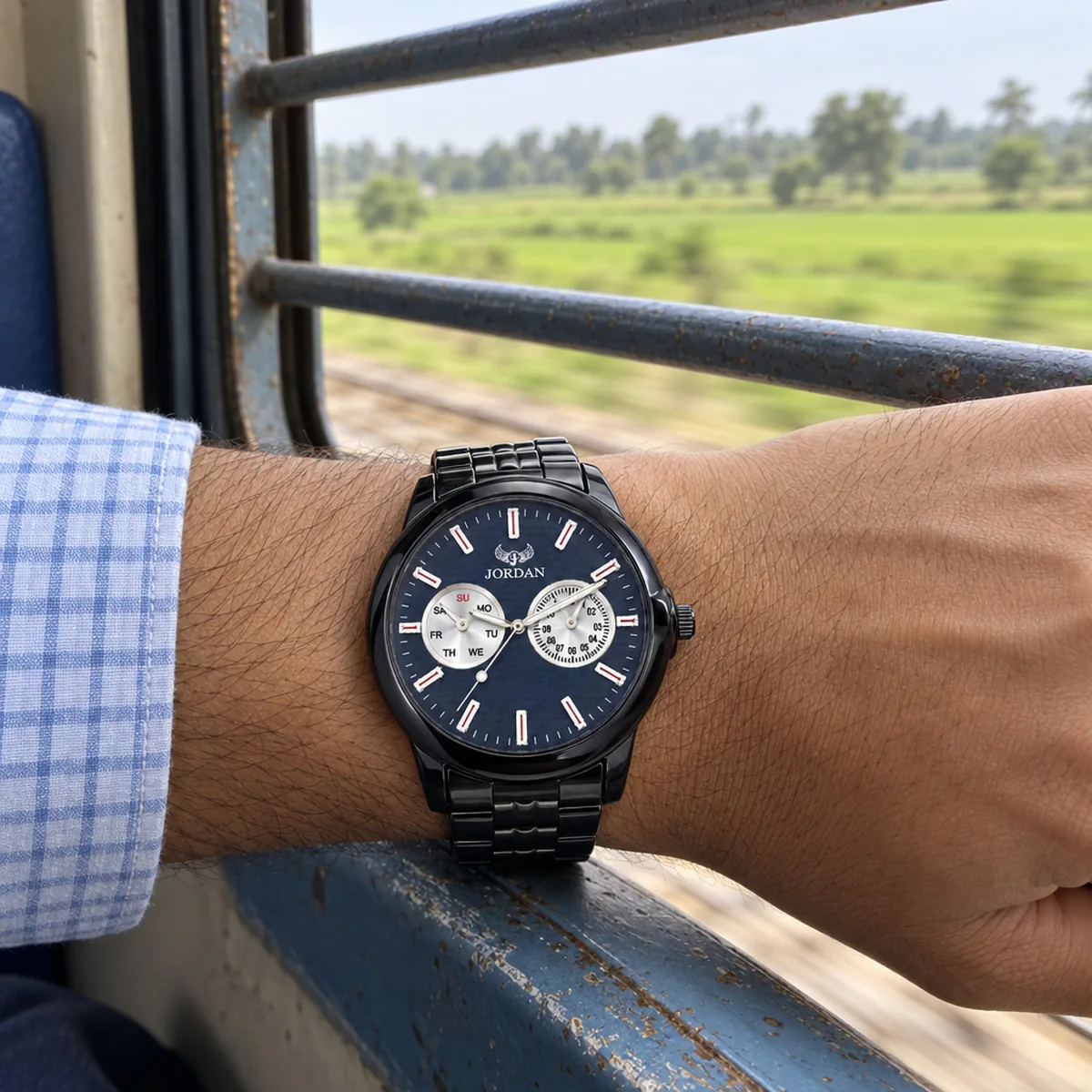 Stealth Day Blue, wrist