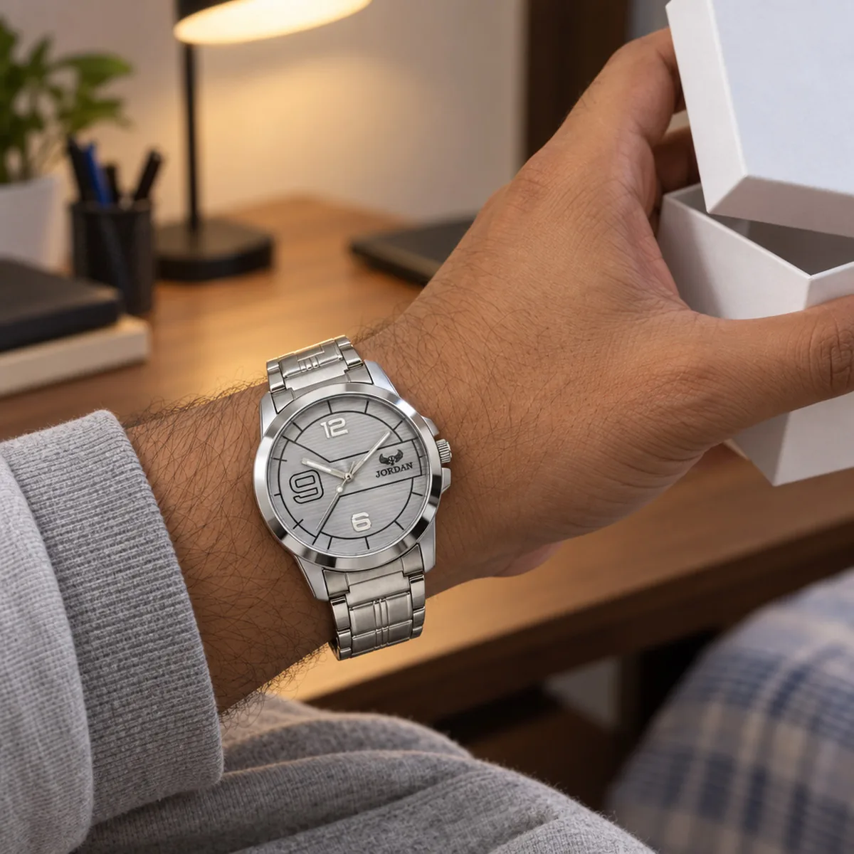 Steel Panel Silver, wrist