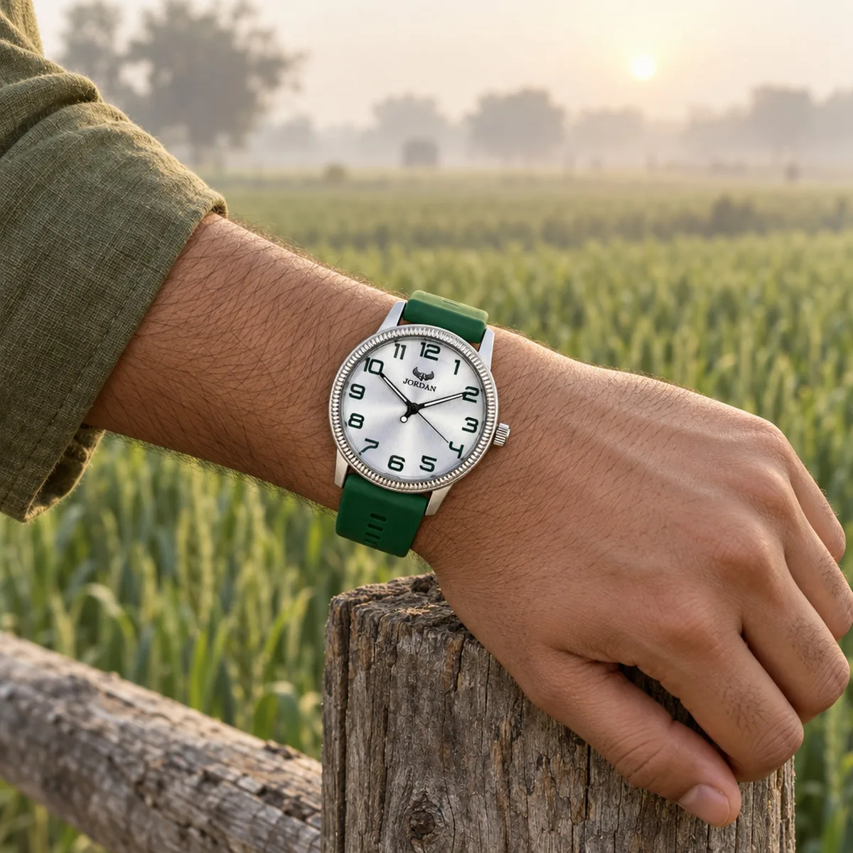 Classic Coin Green, wrist